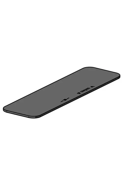 Graue, flache Plattenoberfläche, gezeigt in neutralem Design. Die Deckplatte könnte Teil eines Möbelstücks von HANSA sein.